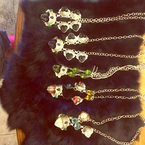 Necklaces with genuine gemstone. 925 silver